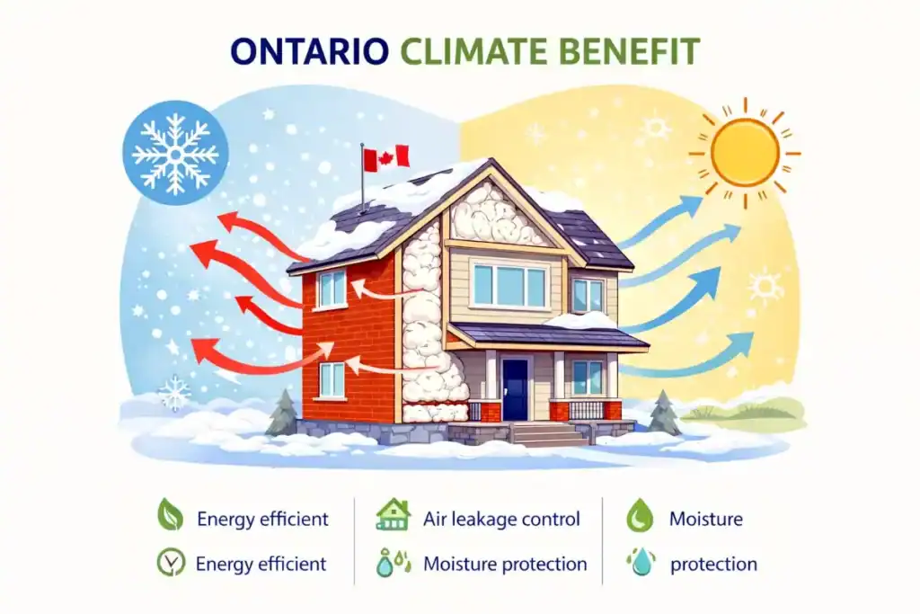 Ontario home insulation benefits infographic
