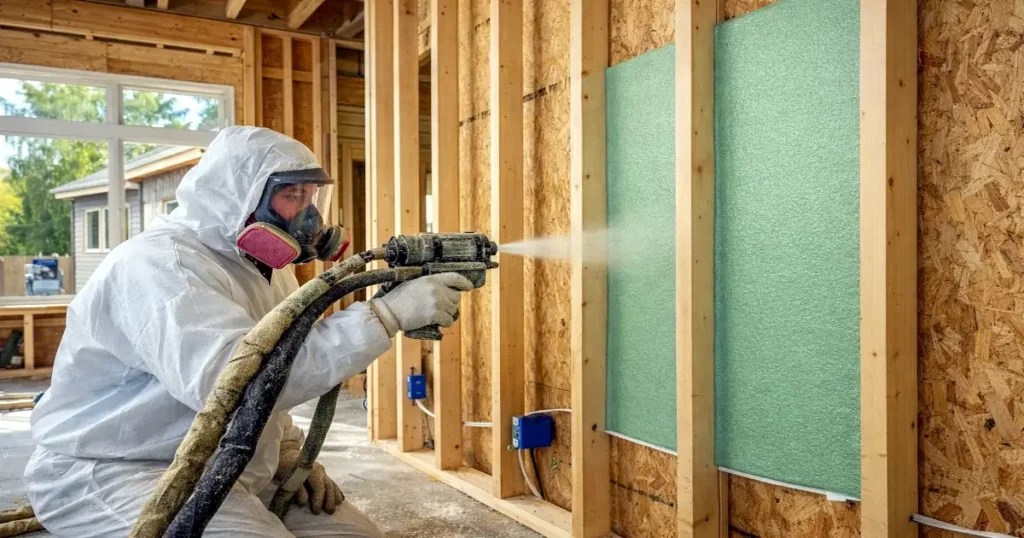 spray foam insulation cost Ontario contractor applying foam